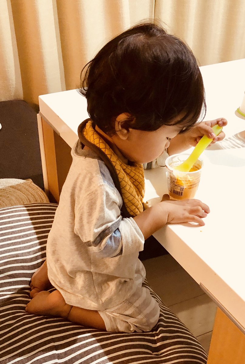 1歳児の正座が可愛い