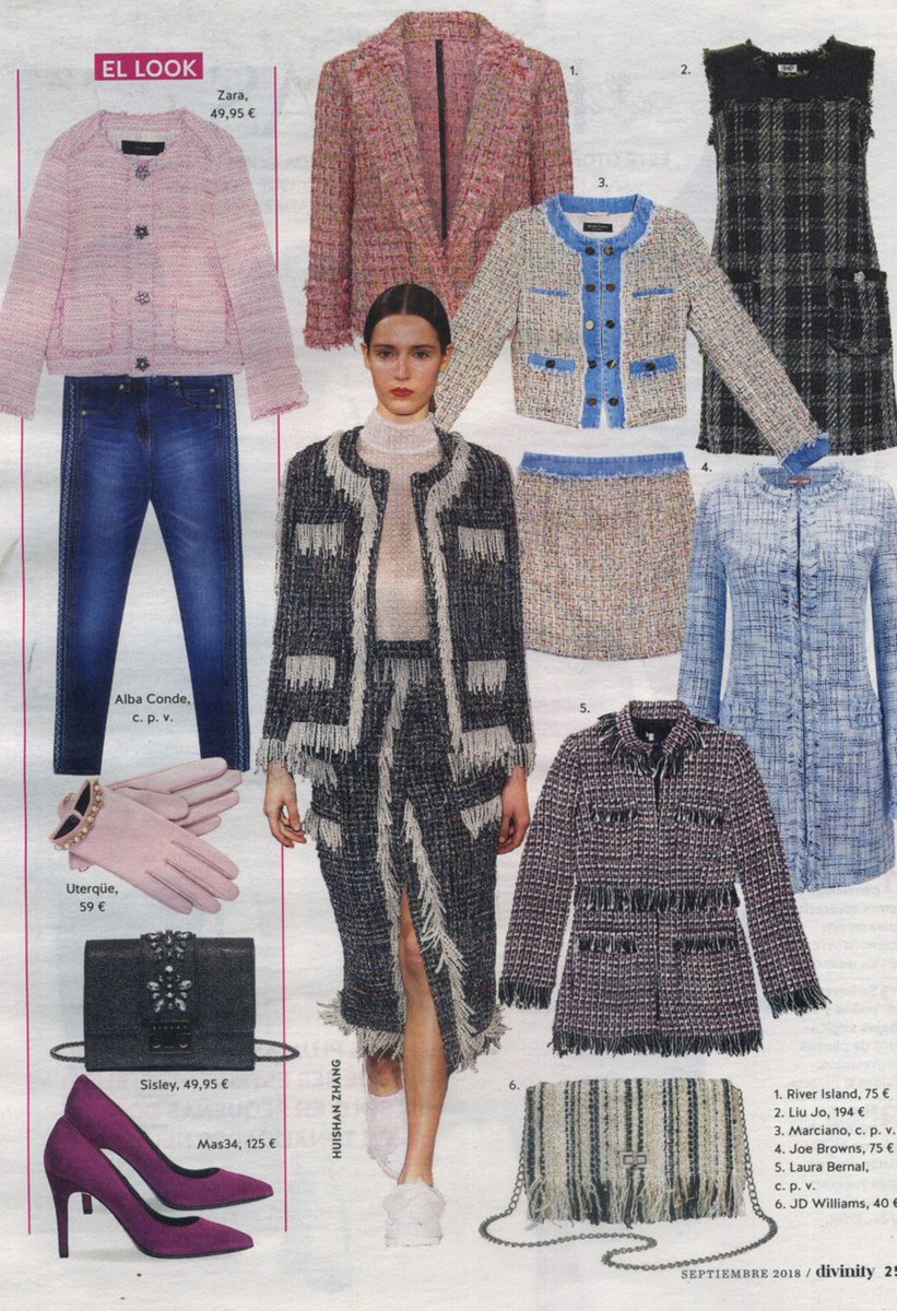 ModaLauraBernal's tweet photo. Gracias a la @RevistaDivinity por elegir dos prendas de mi colección A/W2018-19 como imprescindibles de esta temporada. El abrigo de cuadros en azul marino, modelo 9080, y la chaqueta estilo chanel, modelo 1004.
#LauraBernal #revistadivinity #abrigo #jacket #moda #madeinSpain https://t.co/ubWPgMFH37