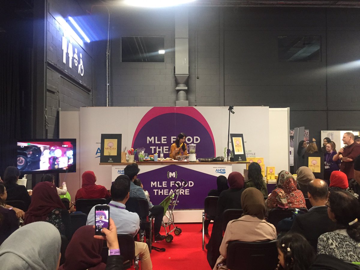 MLExpo's tweet photo. The fabulous @salihacooks at #MLE2018 @EventCityUK Thank you for being part of it! 🙏🙏 https://t.co/WF5vAhsAqs