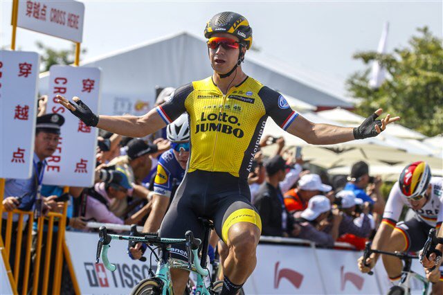 Yeaah wij <a href="/LottoJumbo_road/">Team Jumbo-Visma cycling</a> winnen de 1e rit in de <a href="/TourofGuangxi/">Gree-Tour of Guangxi</a> thnx boys! 🥇🔥😎