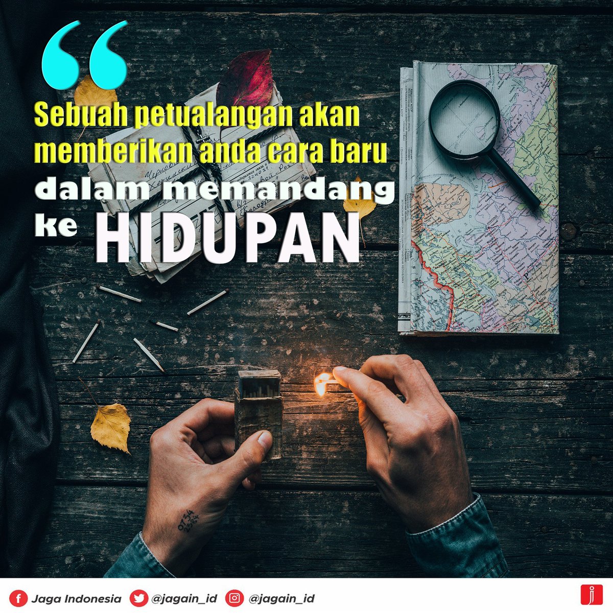 jagain_id's tweet photo. "Sebuah petualangan akan memberikan anda cara baru dalam memandang ke HIDUPAN"
.
.
.
#jagain #jagain_id #jagaIndonesia #berusaha #pantangmenyerah #berani #beranibersatu #ManusiaHebatIndonesia #AntarkanKebaikan #tekad #kemauan https://t.co/esb1npAlq0
