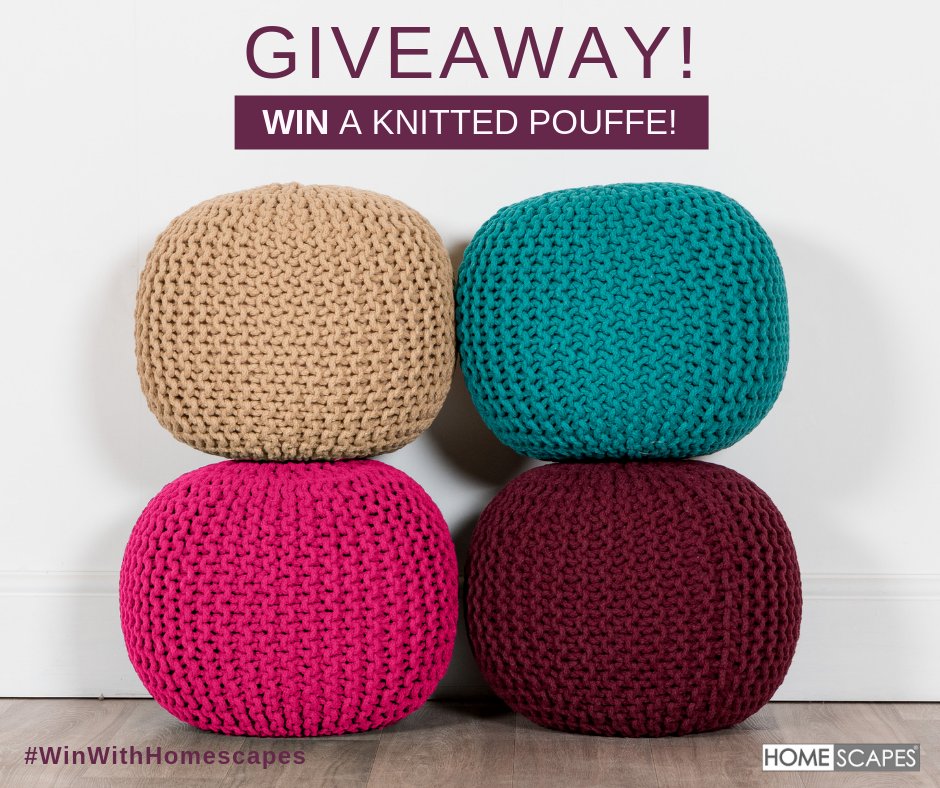 We’re giving you the chance to #WIN one of our new knitted footstools!

Simply follow <a href="/HomescapesUK/">Homescapes</a> &amp; retweet to enter.

#Giveaway closes Friday 19th!
Full T&amp;Cs: ow.ly/H66H50jqjDI

#freebiefriday #WinItWednesday #prizes #winit