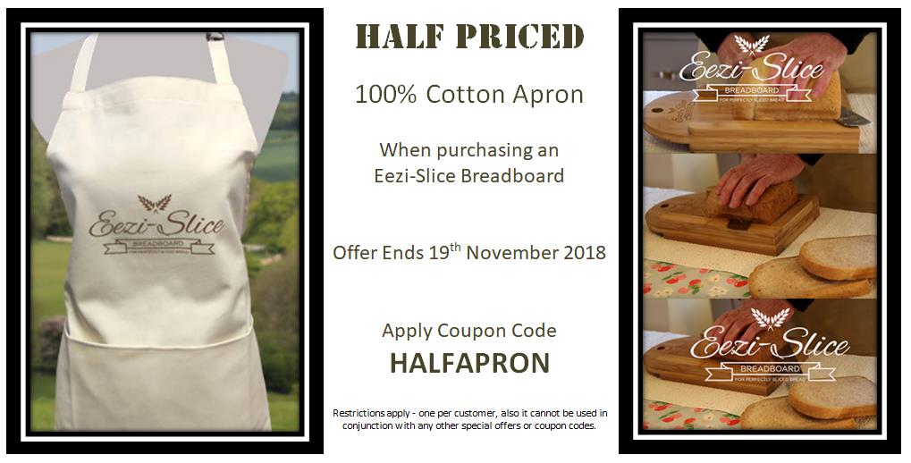 Great new autumn Offer <a href="/EeziSlice/">Eezi-Slice</a> Use coupon code halfapron to claim your discount