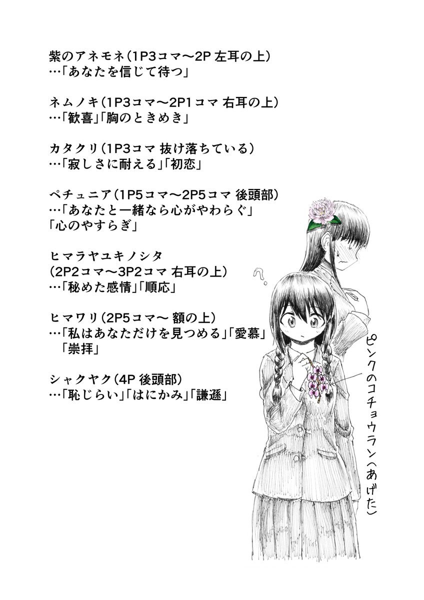 感情に応じて頭から花が生える女の子の漫画です
#オリジナル 