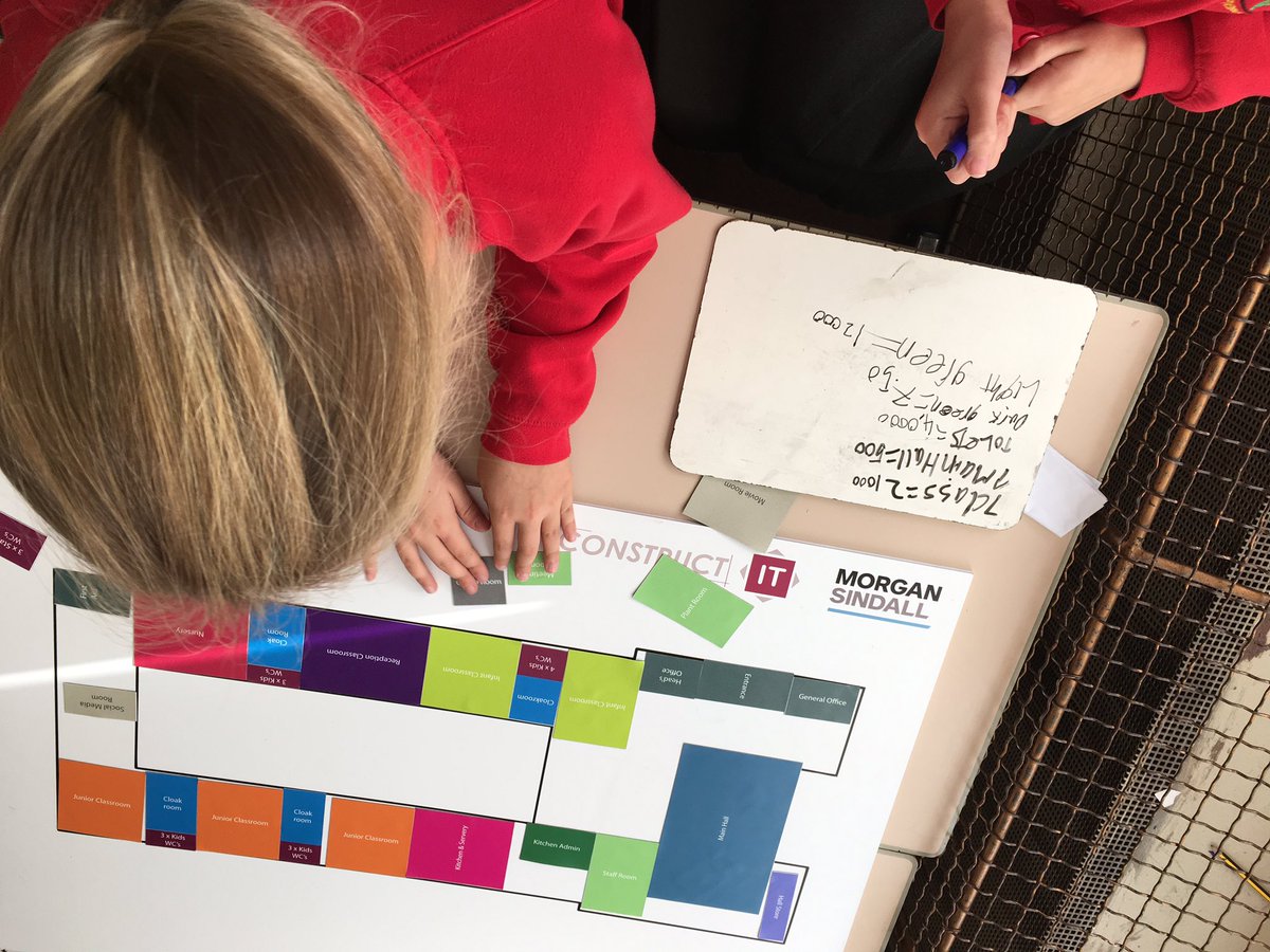 MikeMs2016's tweet photo. @LodgeHillPS Year 5 are working hard completing the design of a new primary school.#STEM #constructIT #construction @morgansindallci https://t.co/i3Yn9KYPFD