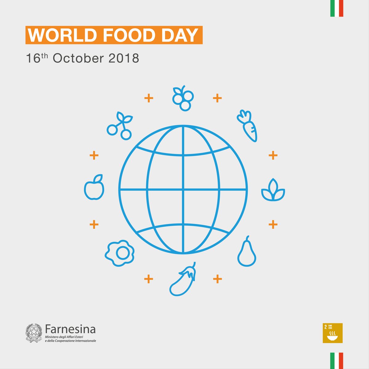 ItalyMFA's tweet photo. Global hunger is on the rise again, affecting over 821 million people in the world. The fight for #ZeroHunger is one of the priorities of  🇮🇹#Cooperation, in line with Sustainable Development Goals of the UN #Agenda2030. Here some #hungerfacts you need to know⤵️ 
#WorldFoodDay https://t.co/e85WpcxK4f