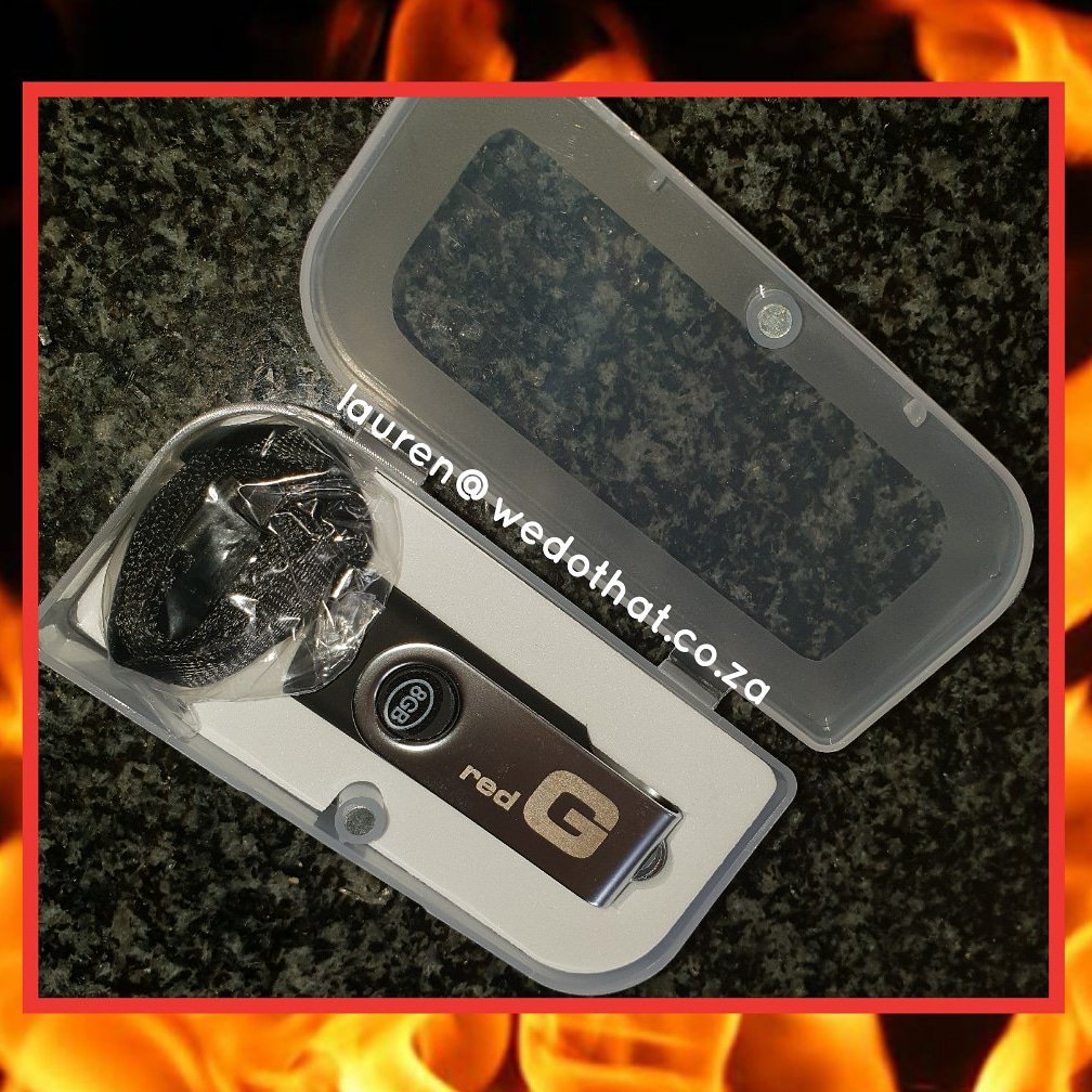WeDoThatSA's tweet photo. 8GB engraved USBs for Red G distributors.
#marketing #branding #promotionalproducts #SouthAfrica #WeDoThatSA #USB https://t.co/cTQRwBOF5I