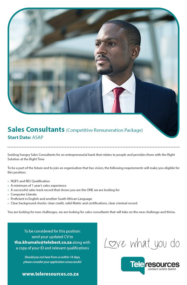tele_resources's tweet photo. Apply now. #Lovewhatyoudo. https://t.co/ZtVsVtJj3o