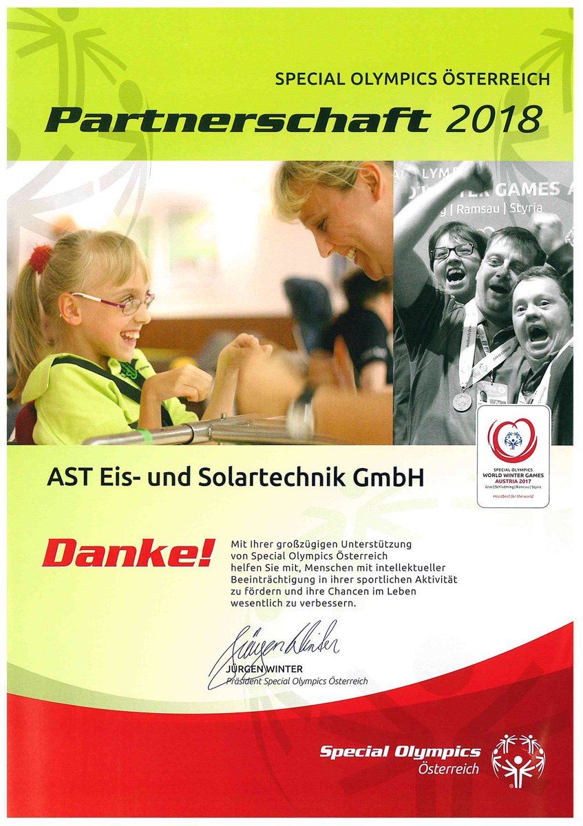 AST IS PARTNER OF SPECIAL OLYMPICS AUSTRIA // Like in previous years AST is partner of the Special Olympics Austria. The outstanding commitment of the athletes deserves maximum respect. We keep our fingers crossed for the upcoming competitions! #specialolympics #austria #sports
