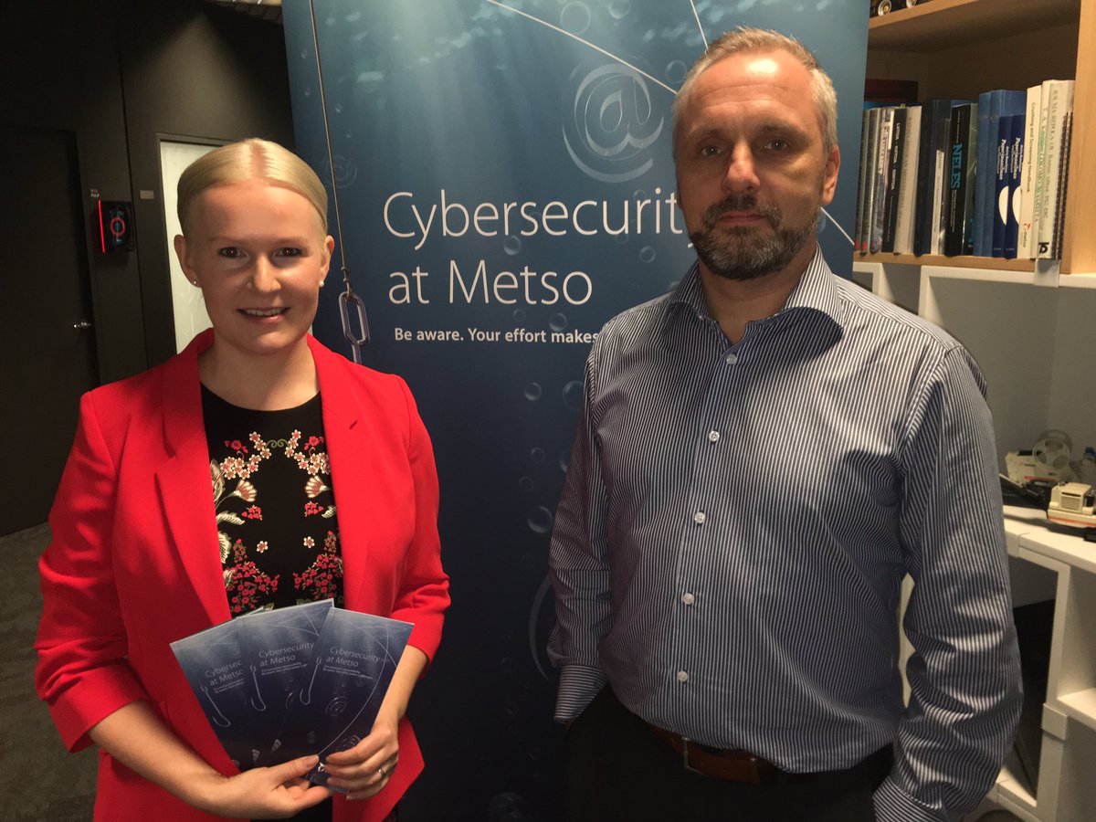 MetsoOfficial's tweet photo. Be aware. Your effort makes a difference. Discussing about #cybersecurity. In the spirit of European #CyberSecMonth #CyberOctober #MetsoLife https://t.co/1nBmX9C1wT
