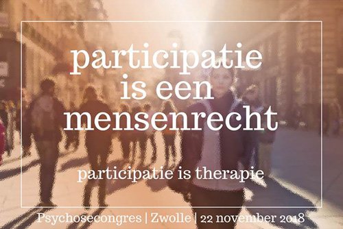 'Participatie is een mensenrecht' - de inschrijving is geopend voor het 14e Psychosecongres op 22 november in Zwolle - postervoorstellen kunnen worden ingediend tot 22 oktober herstelondersteuning.nl/nieuws/14e-psy… @PhrenosKC