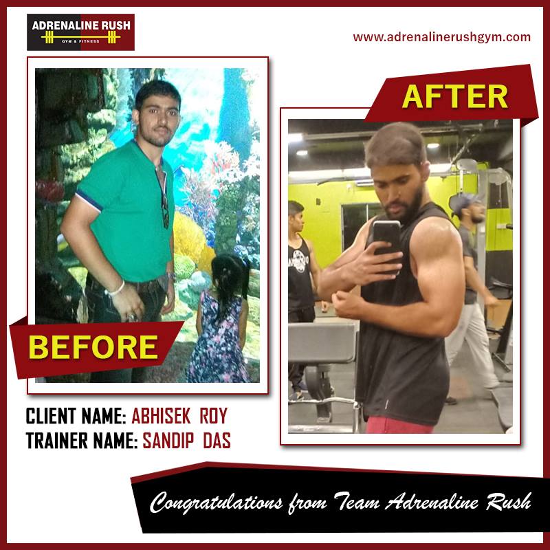AdrenalineGyms's tweet photo. Name: Abhisek Roy
Trainer : Sandip Das
Congratulation from Team Adrenaline Rush. Wishing you a happy journey ahead. #AmazingTransformation #GymMotivation #AdrenalineRush https://t.co/vZZaBJUXtv