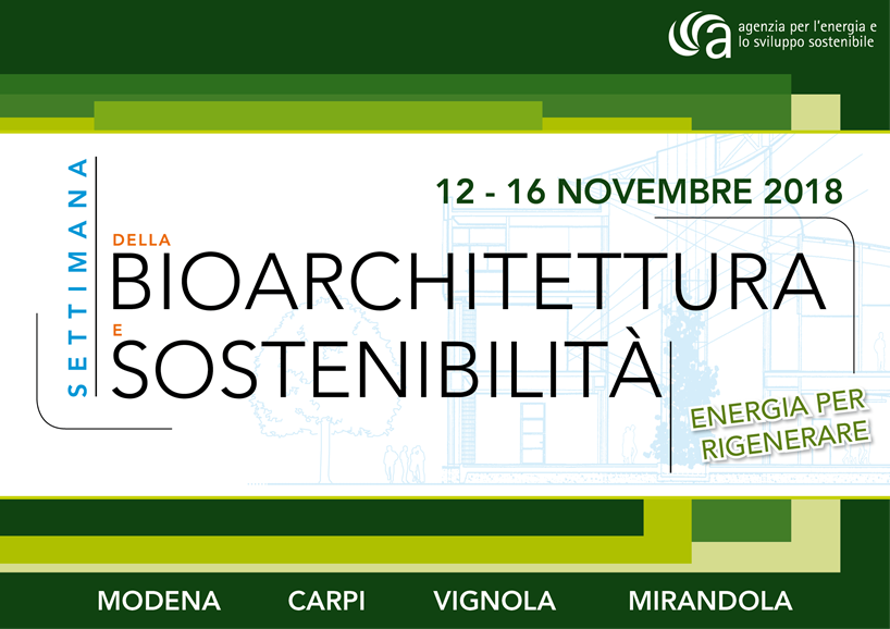 Iscrizioni aperte all'edizione 2018 della Settimana della #Bioarchitettura e #Sostenibilità! Partecipando alle sessioni otterrai crediti formativi rilasciati da ordini e collegi professionali #settimana2018 #modena #carpi #vignola #mirandola ▶▶ bit.ly/2OqQ3h7