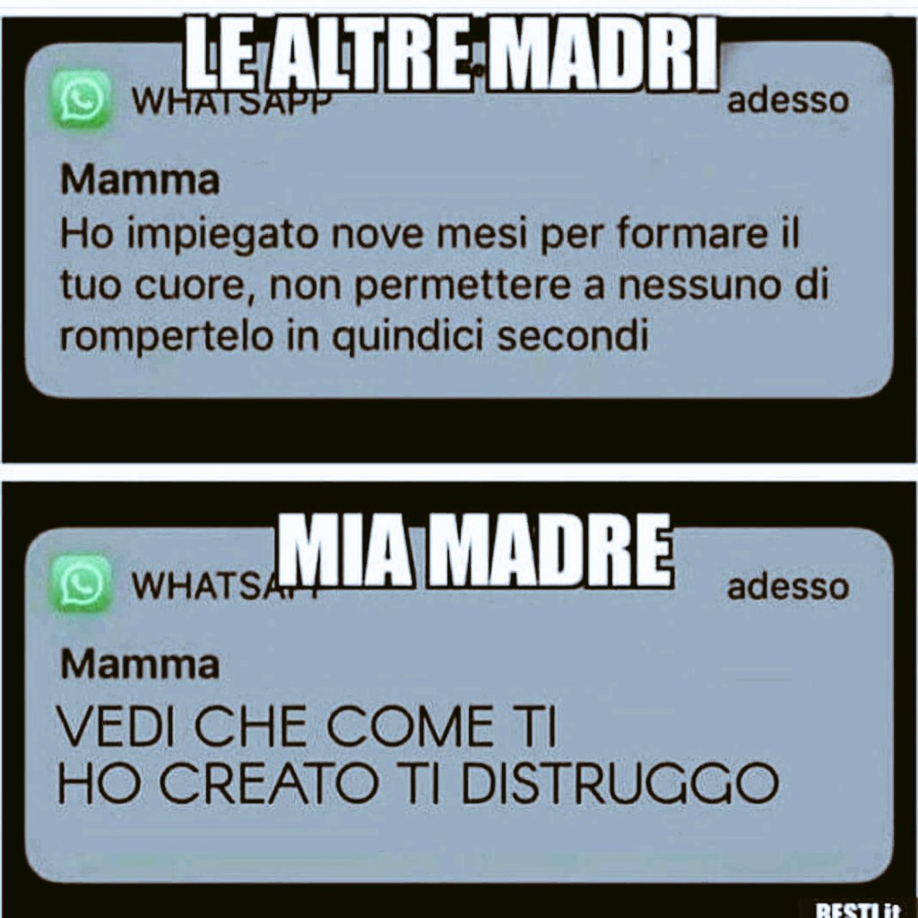 DrogaNostra's tweet photo. Le mamme normali
Vs
Mia madre https://t.co/xW52wFwTyA