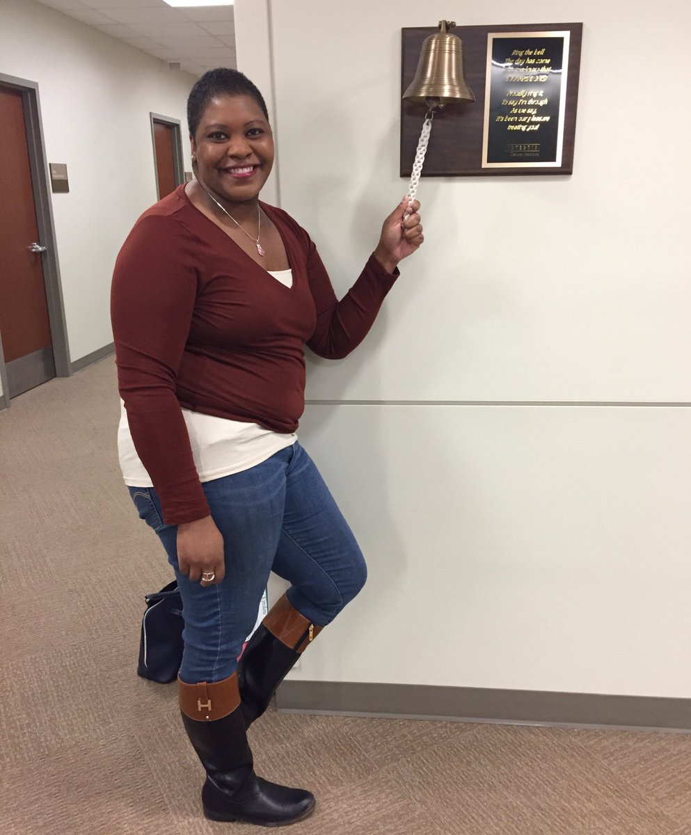 On January 25, 2018 I was diagnosed with stage 1 breast cancer. After my surgery, my condition was upgraded to Stage 2. After months of chemo and radiation, I am completely done. What a great way to celebrate turning 42! 🙏🏽🙌🏾❤️ @ProCureOKC