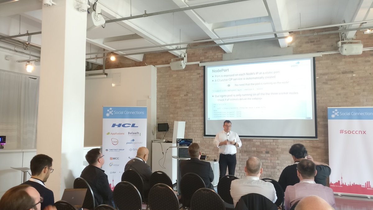 panagenda's tweet image. At #SocCnx and @stoeps is sharing his knowledge on the basics of @kubernetesio and its association with #IBMConnections #pink socialconnections.info/sessions/kuber…