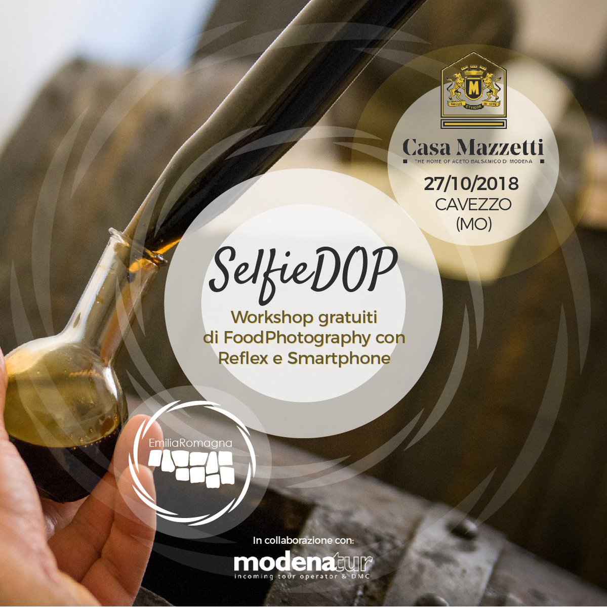 turismoER's tweet photo. Sabato 27 ottobre a Cavezzo (#Modena) tornano i #SelfieDOP, workshop gratuiti di fotografia gastronomica con Reflex o Smartphone: avete già prenotato il vostro posto? 
Info e iscrizioni: https://t.co/tlco3IARV8 https://t.co/UcczpeJr7N