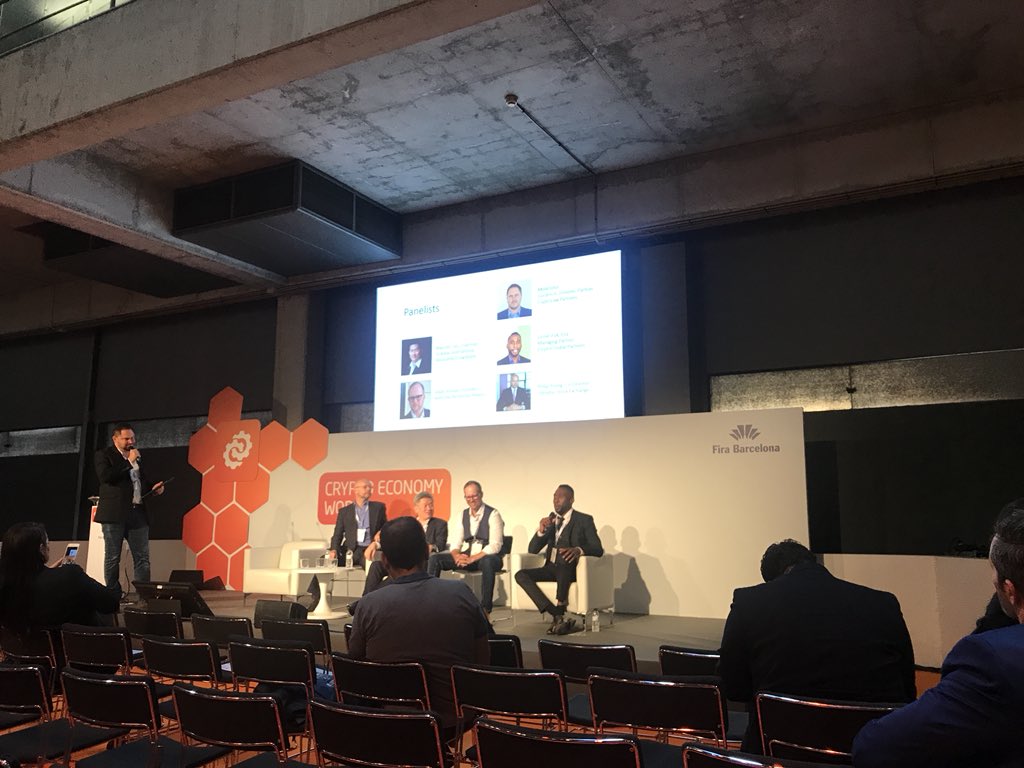 KuikTicket's tweet photo. The importance of Regulation and Governance. Crypto Economy World at #IOTSCW18  #Blockchain #Crypto #Barcelona #KuikTicket https://t.co/iHDTkBweGB