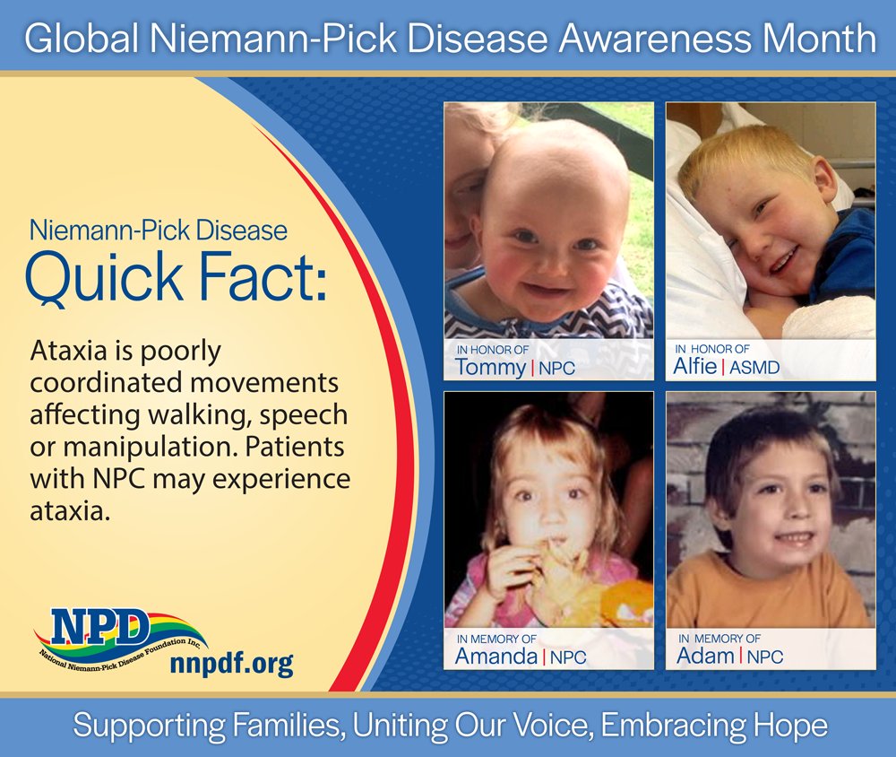 National Niemann-Pick Disease Foundation, Inc. - October is Global Niemann- Pick Disease Awareness Month! For more information on Niemann-Pick Disease  or to make a donation to the NNPDF go to www.nnpdf.org. #niemannpick #ASMD #