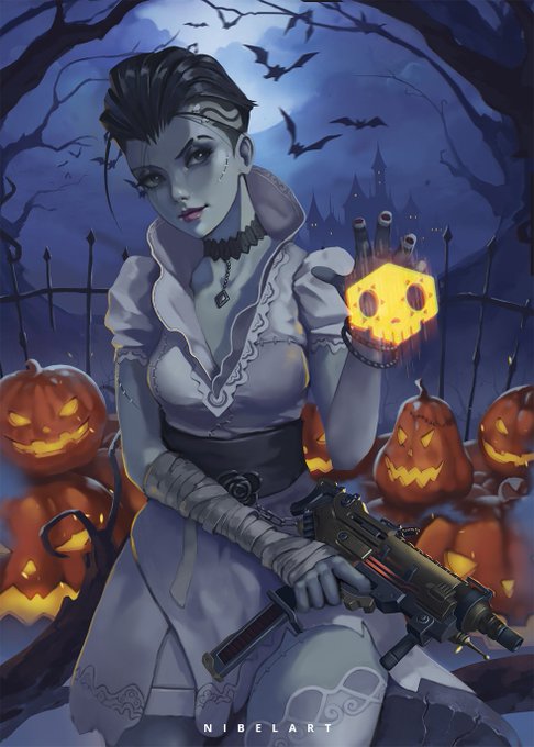 "You trying to be scary ?" Sombra Bride  🎃 🦇

#overwatch #fanart @PlayOverwatch @Blizzard_Ent https://t