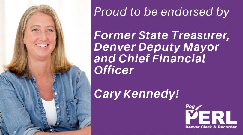 Peg_Perl's tweet image. I’m honored to have Cary Kennedy’s support as a smart &amp;amp; compassionate leader in CO and Denver and a fellow working mom. She is the type of public official I hope to be as your next Denver Clerk. @CaryKennedy #TeamPeg #copolitics #coleg