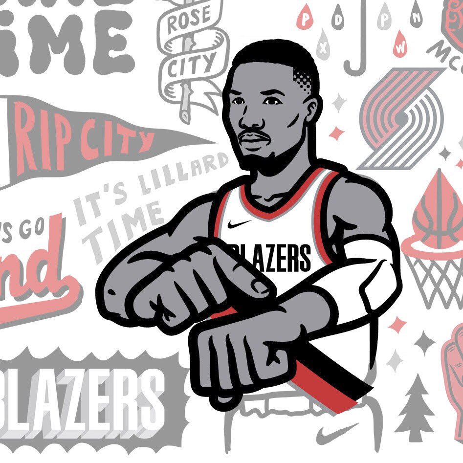 themightyshort's tweet photo. Getting hyped for the return of @NBAonTNT and representing Rip City! If you're in Portland, make sure to tweet at @NBAonTNT with #NBAonTNTGiveaway + 🏀 to learn how to get a copy of the artwork. #MyMomentMyCity #ad #Portland #TrailBlazers #RipCity #PDX #RoseCity https://t.co/paCxB2Yvcg