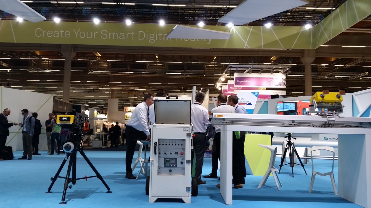 IDS_GeoRadar's tweet image. The @InsideIntergeo is on! Come visit @HexagonGeo and @IDS_GeoRadar  Meet us at Hall 12.1, Booth D.023. We are showcasing the compact Stream C for #utilitymapping C-thrue #concretescanner,  IBIS FM for #slopemonitoring and the newest of our #interferometers, the Hydra G.