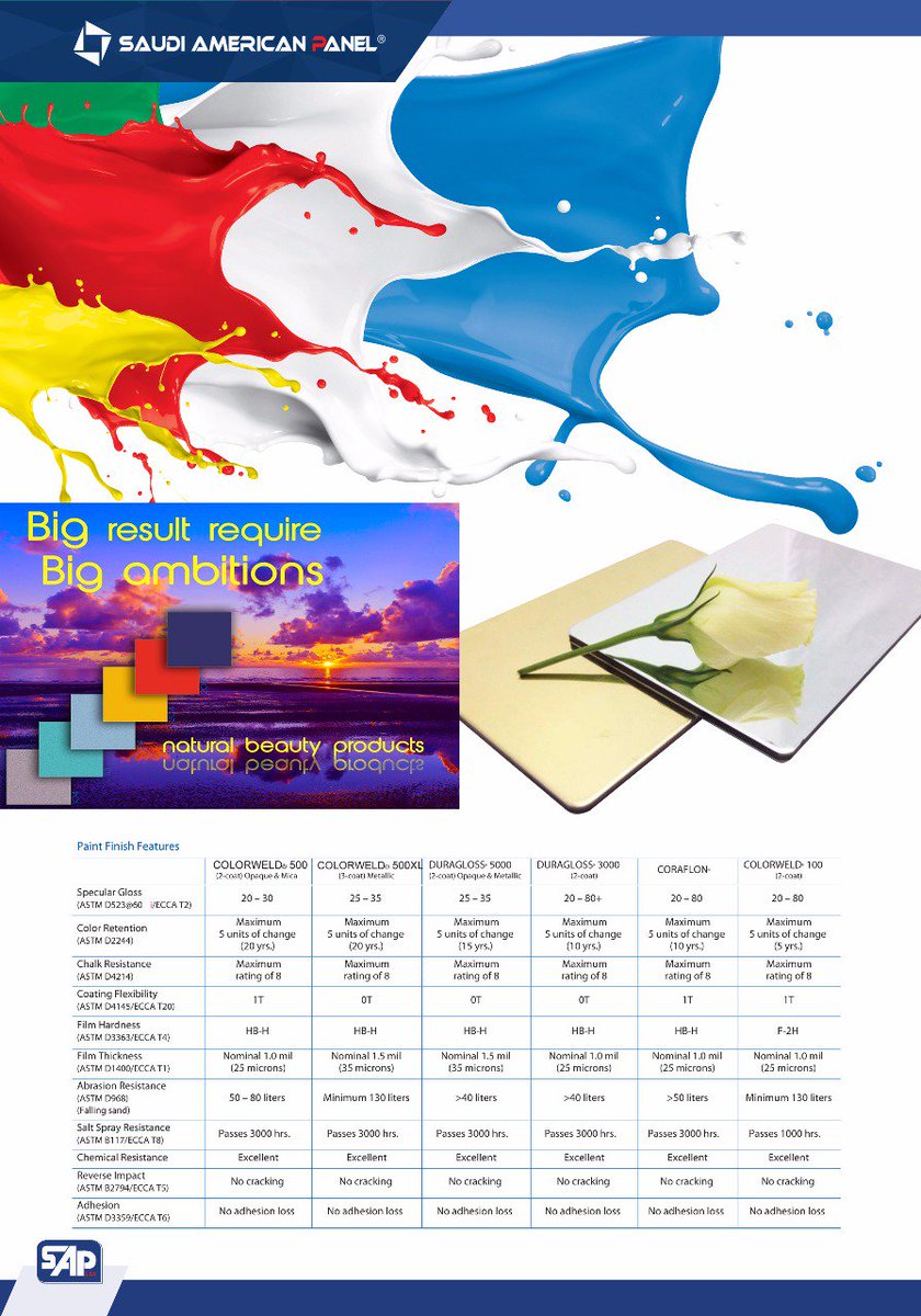 روعة الالوان تجدونها فقط في السعودي الامريكي للكلادينج ..