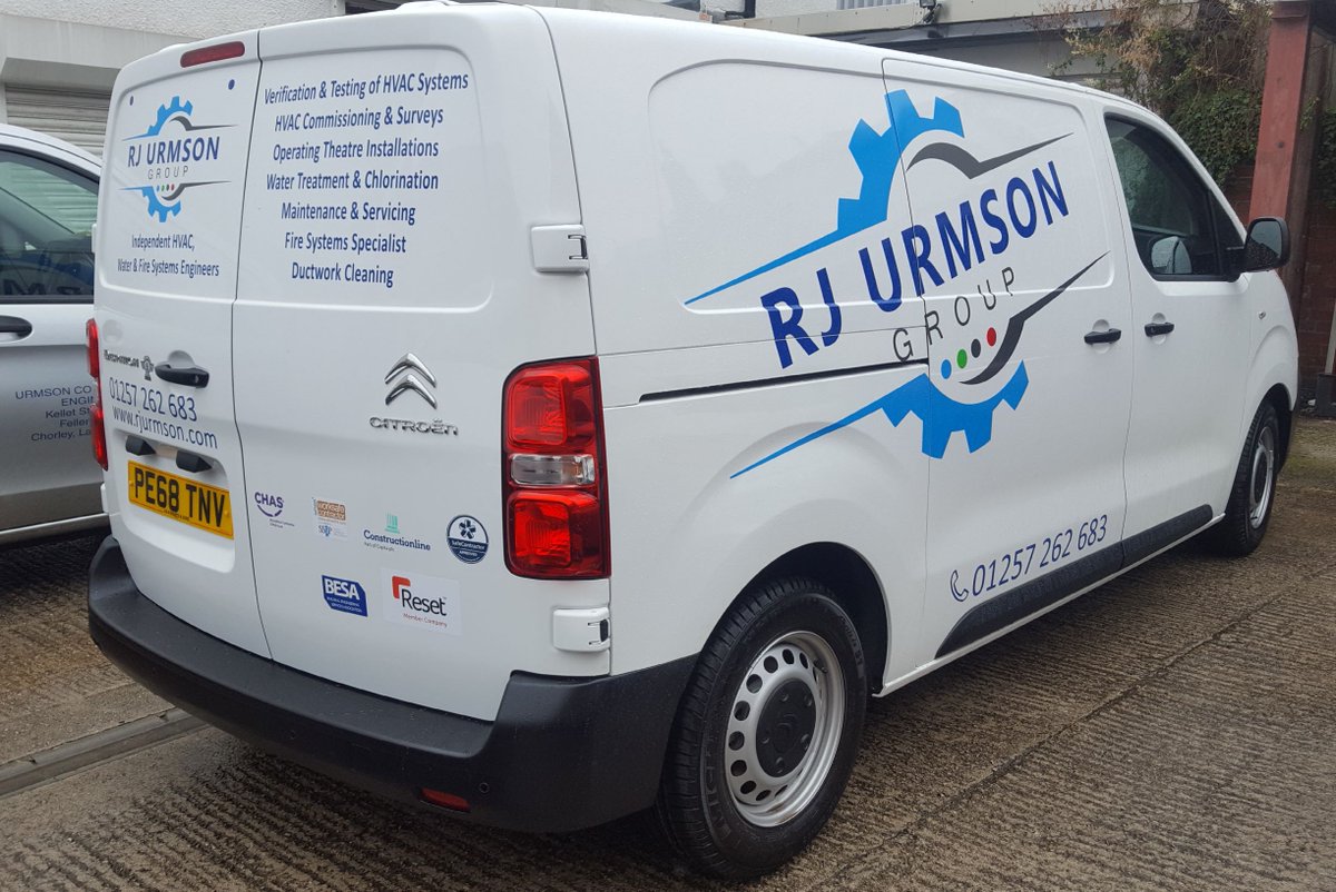 We've undergone a total brand review and today we unveiled the new RJ Urmson logo and tagline on our newly sign written van. #rebrand #commissioning #watertreatment #firedampers #ventilation