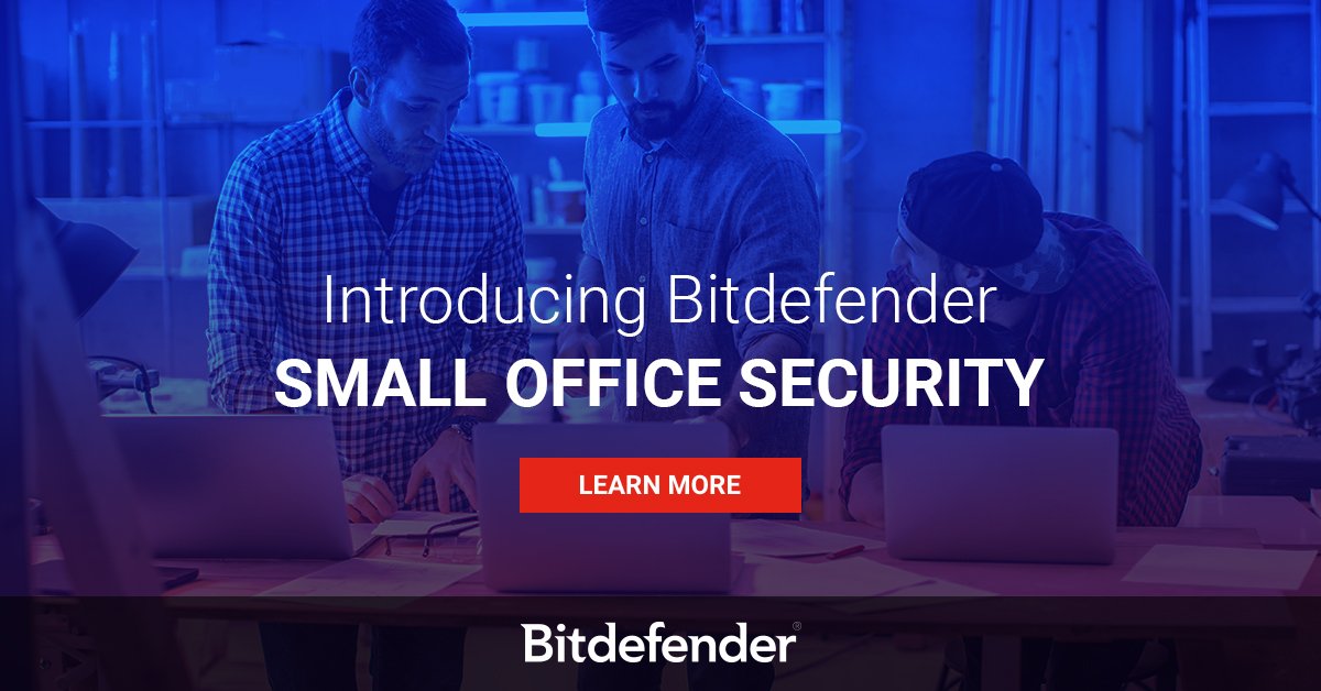 Introducing #Bitdefender Small Office Security! It grants next-gen protection for all your devices so nothing can slow down your business.

Find out more.⤵️
bitdefender.com/media/html/con…