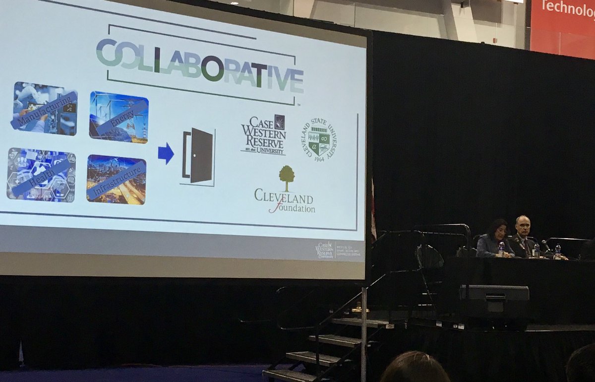 suzannemrivera's tweet photo. Proudly representing @CWRU and the #IOTC in #CLE at the @MetroLabNetwork Annual Summit, discussing how universities can partner with municipalities, companies, CBOs &amp; foundations to improve quality of life &amp; promote economic prosperity. #MetroLab2018 #CWRU #CSU  @CleveFoundation https://t.co/IfHPqRWYs9
