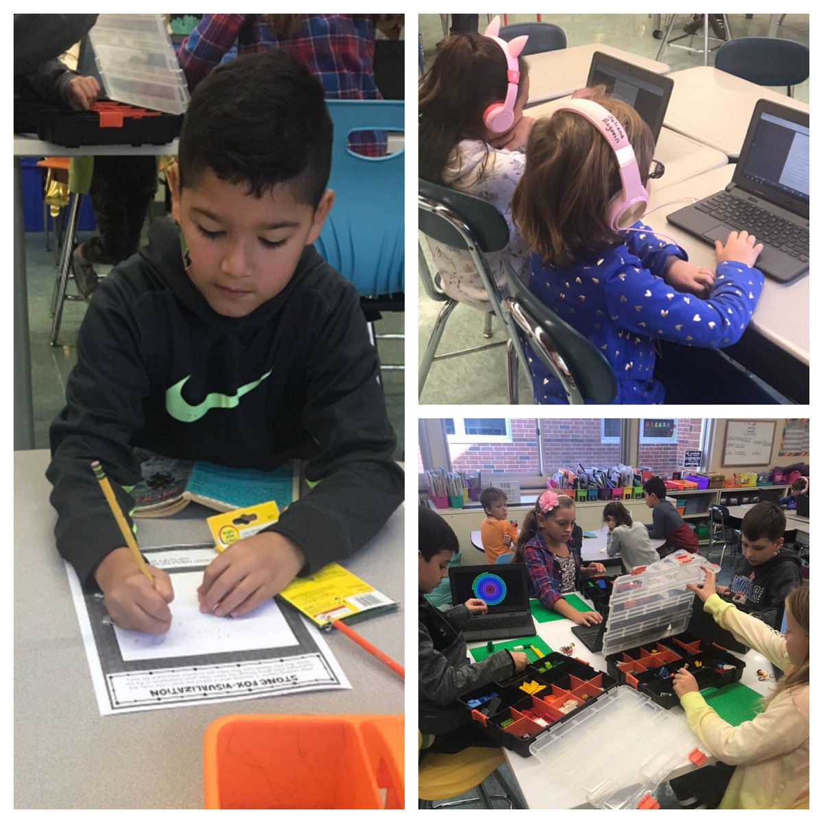 MsScarnati's tweet photo. Integrated ELA rotations flying by today! #StoneFox #LegoCommunityBuild #VisualizationInReading #DigitalReflection ๐ค๐๐ป๐บ๐ @CatenaColts https://t.co/78kpwN7yfR