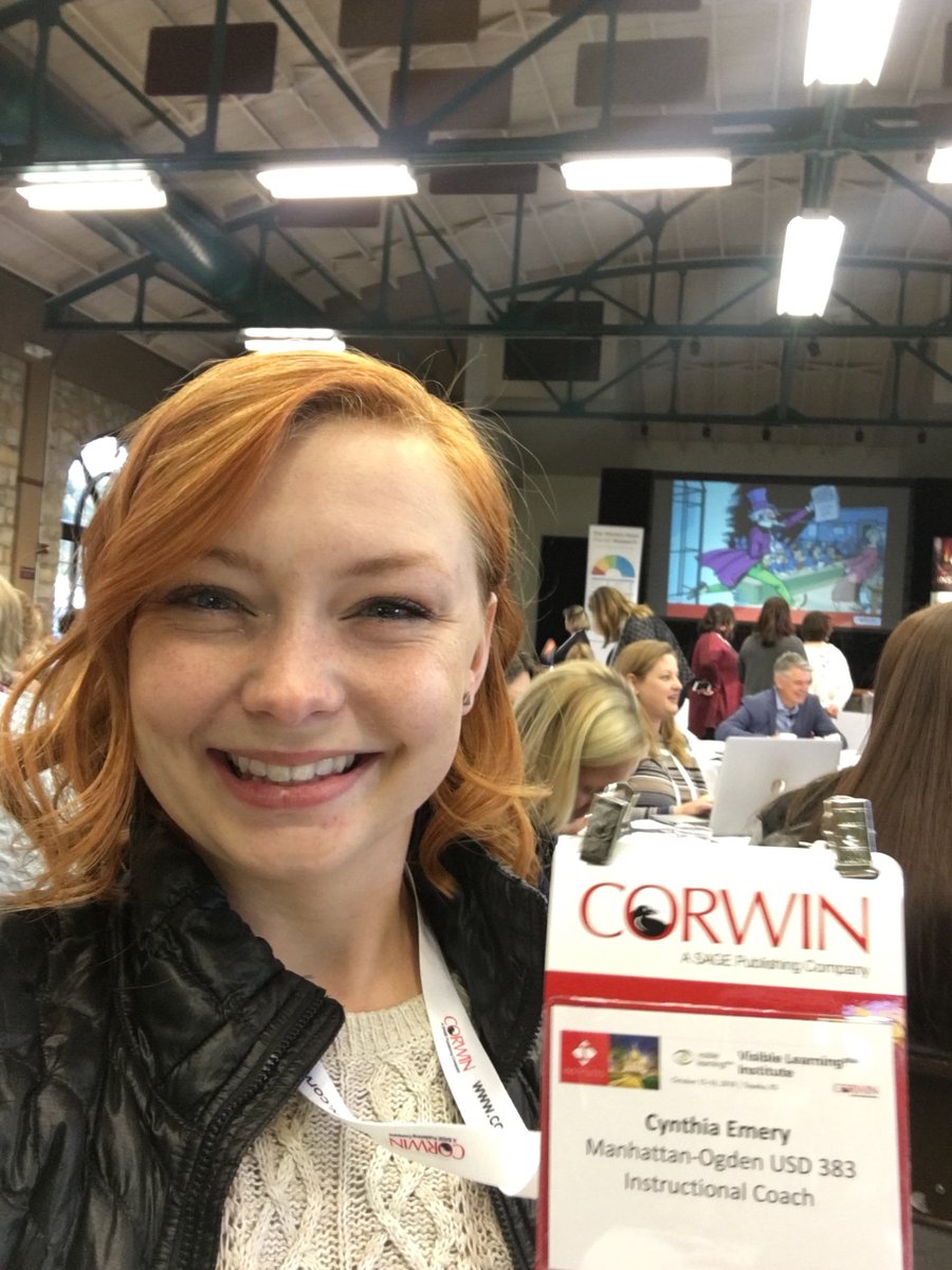 Cynthia_Emery's tweet photo. Enjoying learning more about #visiblelearning with @CorwinPress. @kristiande is sharing great information on efficacy, feedback, and more. Listening to John Hattie yesterday was fabulous. #kansasvl https://t.co/U6fOF0Ut7f