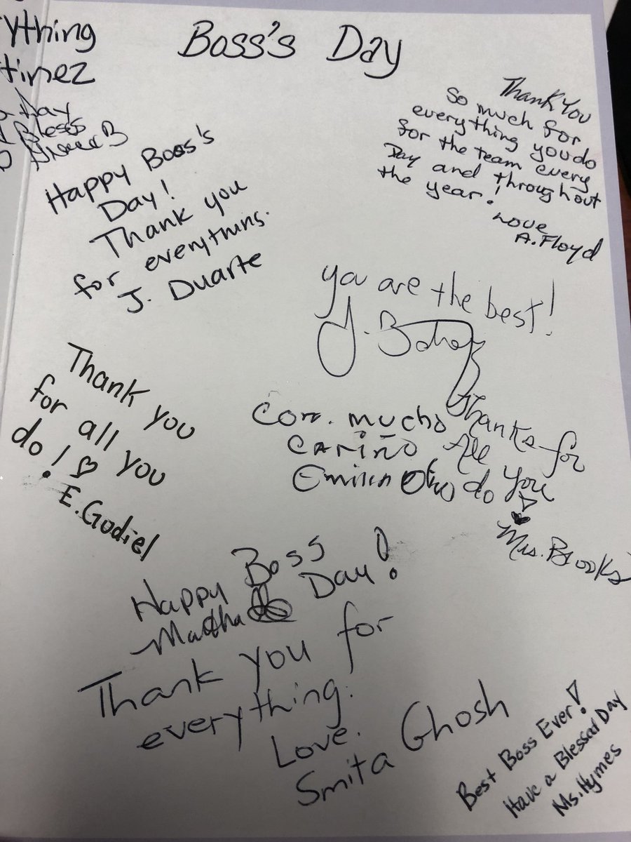 I feel incredibly blessed to work alongside all of Team Incredible @SouthmaydES. Thank you all for the sweet & encouraging messages & gifts . Seeing your incredibleness in action makes my day everyday, so thank you for making everyday special! #heretoserve #lovemyteam💓