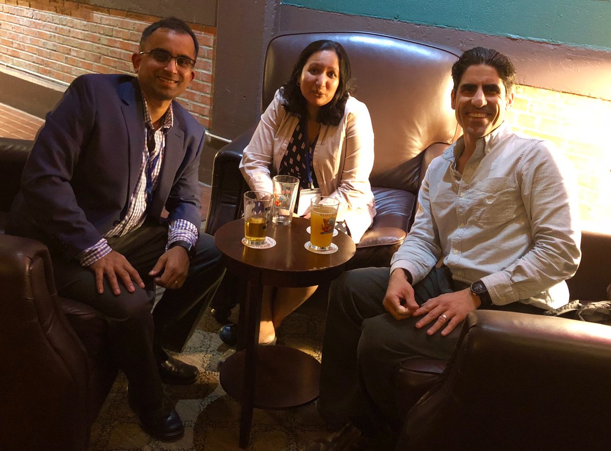 SoRheology's tweet photo. #SOR2018 Monday evening reception, @SaintArnold @AdityaSKhair1 @rhewoldt Notice the journal of Rheology editor Ralph Colby in the Thinker pose. Huddled together, the alumni of the @garethmckinley research group. Images by @Odeslab https://t.co/ADUzugK3vM