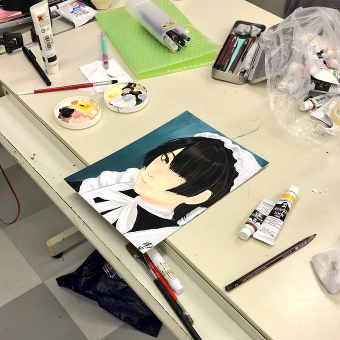 アクリルと筆 3h B5サイズ 