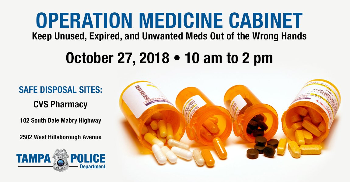 Tampapd On Twitter Join Us For Operation Medicine Cabinet On Oct