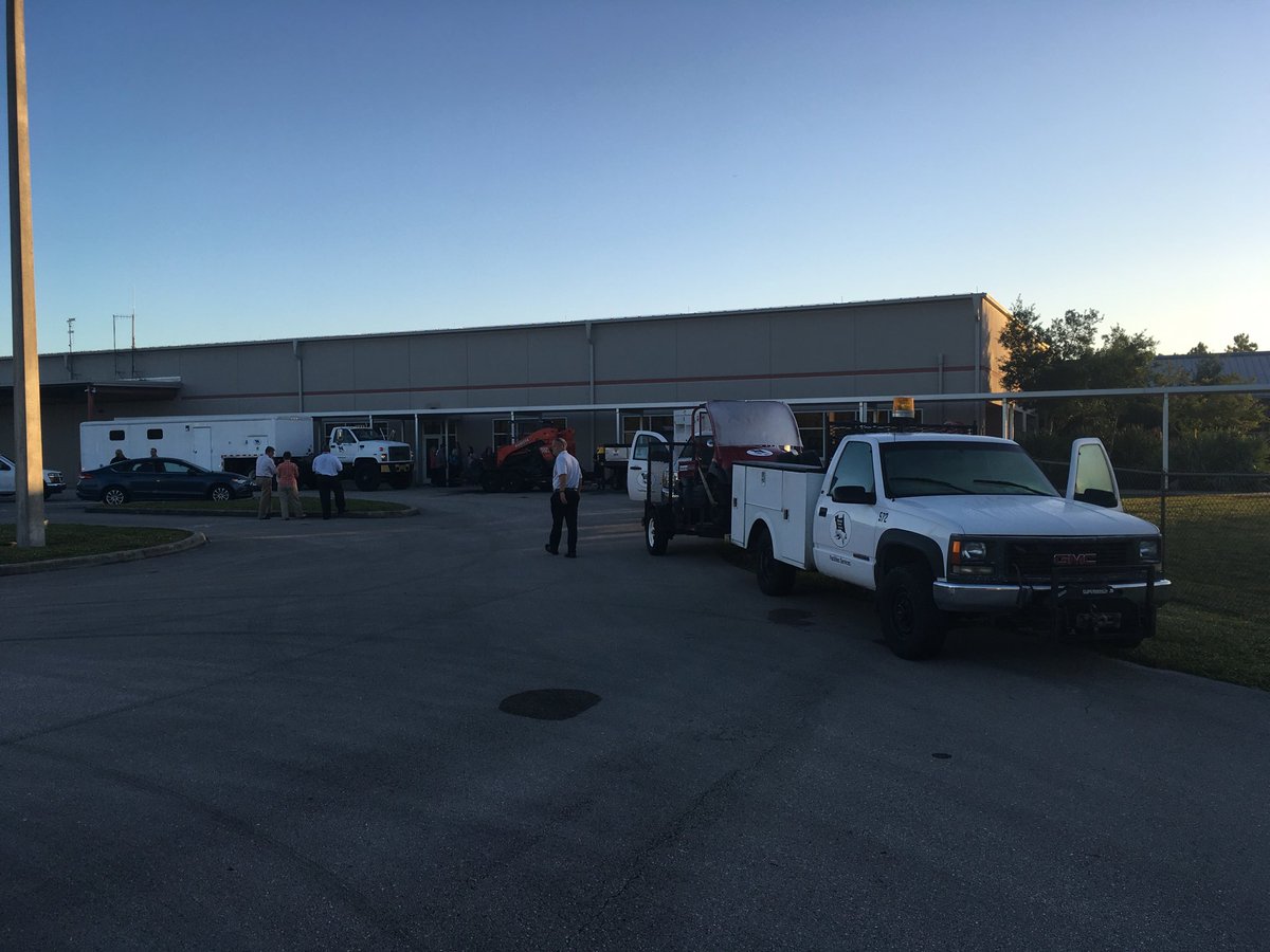6 vehicles and 8 facilities employees heading to Jackson County to assist the school district in clearing debris from Hurricane Michael!  God Speed.