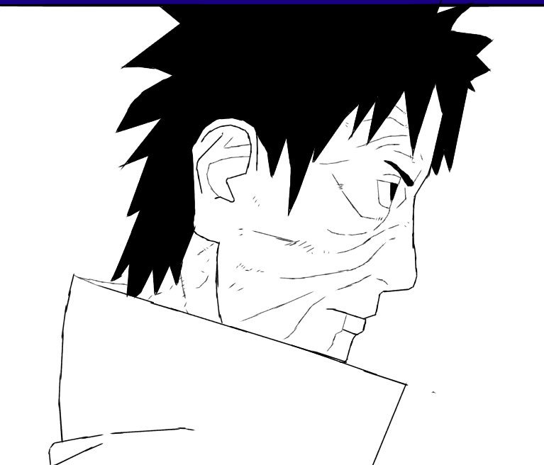 サンマグロ Sur Twitter Naruto Naruto好きと繋がりたい 白黒イラスト5 うちはオビト Naruto604話より オビトを描いてる人が多いのでとりあえず横顔を描いてみました