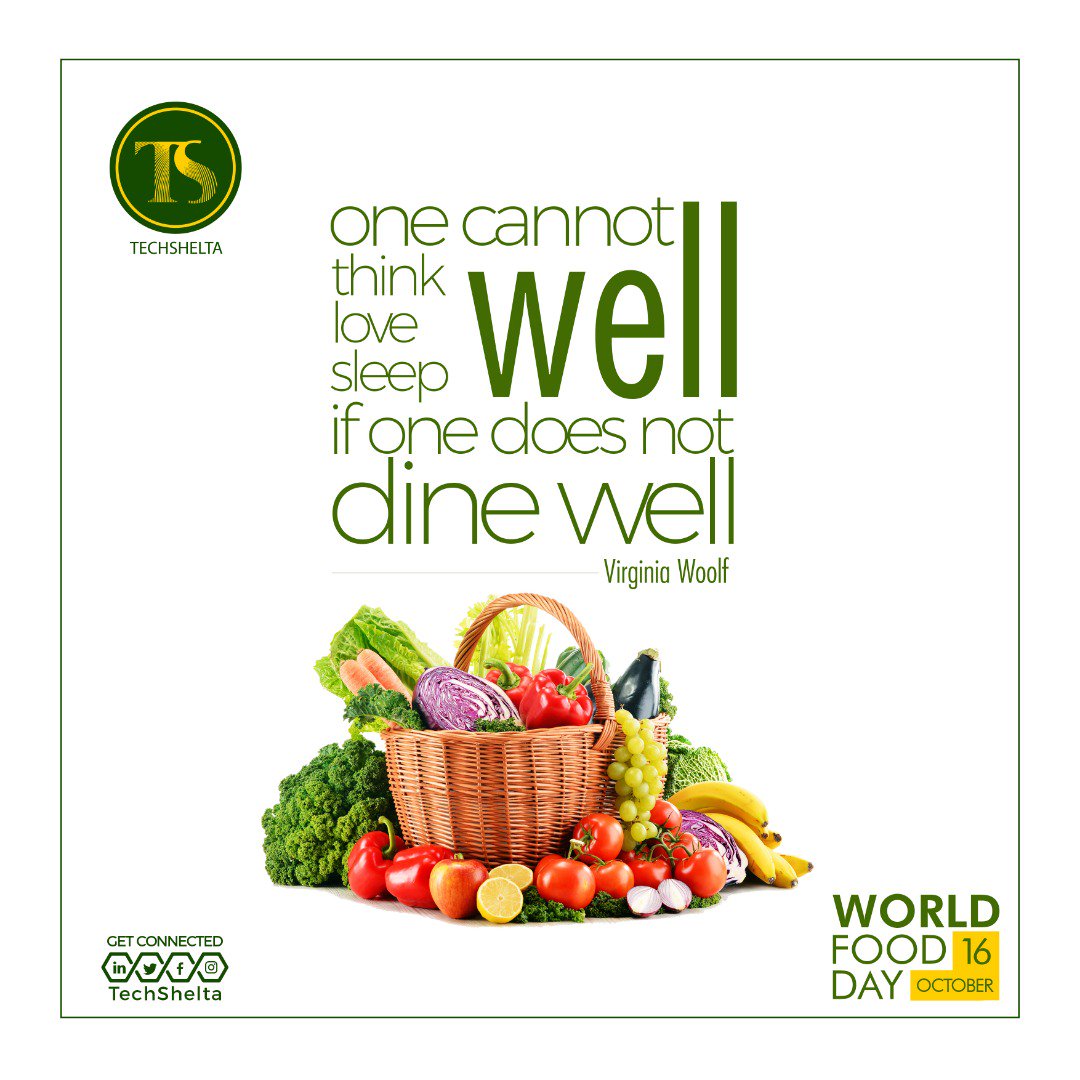 TechShelta's tweet image. Wasting Less, Eating Better and Adopting a Sustainable Lifestyle are Keys to Building a World Free of Hunger.

Advocate for #Zero Hunger!

#WorldFoodDay 
@FAOAfrica @TheAGRF 
@ConnectSDGs @WFP 
@KosmosEnergy 

#TechShelta
#16th October