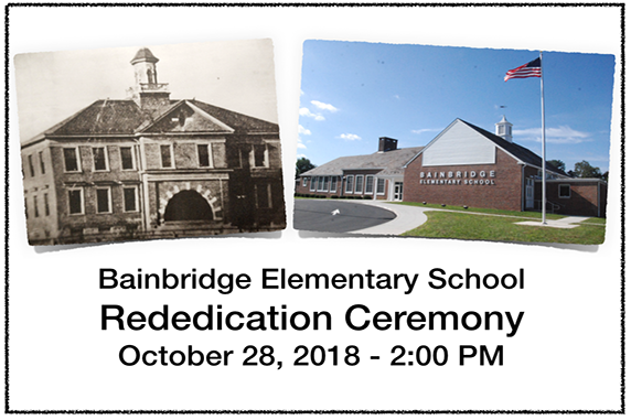 DATE SAVER: To celebrate the recently completed  renovation and expansion of Bainbridge Elementary School, the EASD will host a Rededication Ceremony and Community Open House on Sunday, Oct. 28 at 2 PM.  goo.gl/xjYrD6