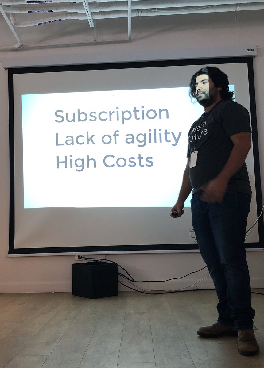 BeMyAppIsrael's tweet photo. Welcoming Team Apollo-VPN to the stage to pitch his VPN broker solution at the #Hedera18Hackathon #TelAviv https://t.co/9uH427h2UY