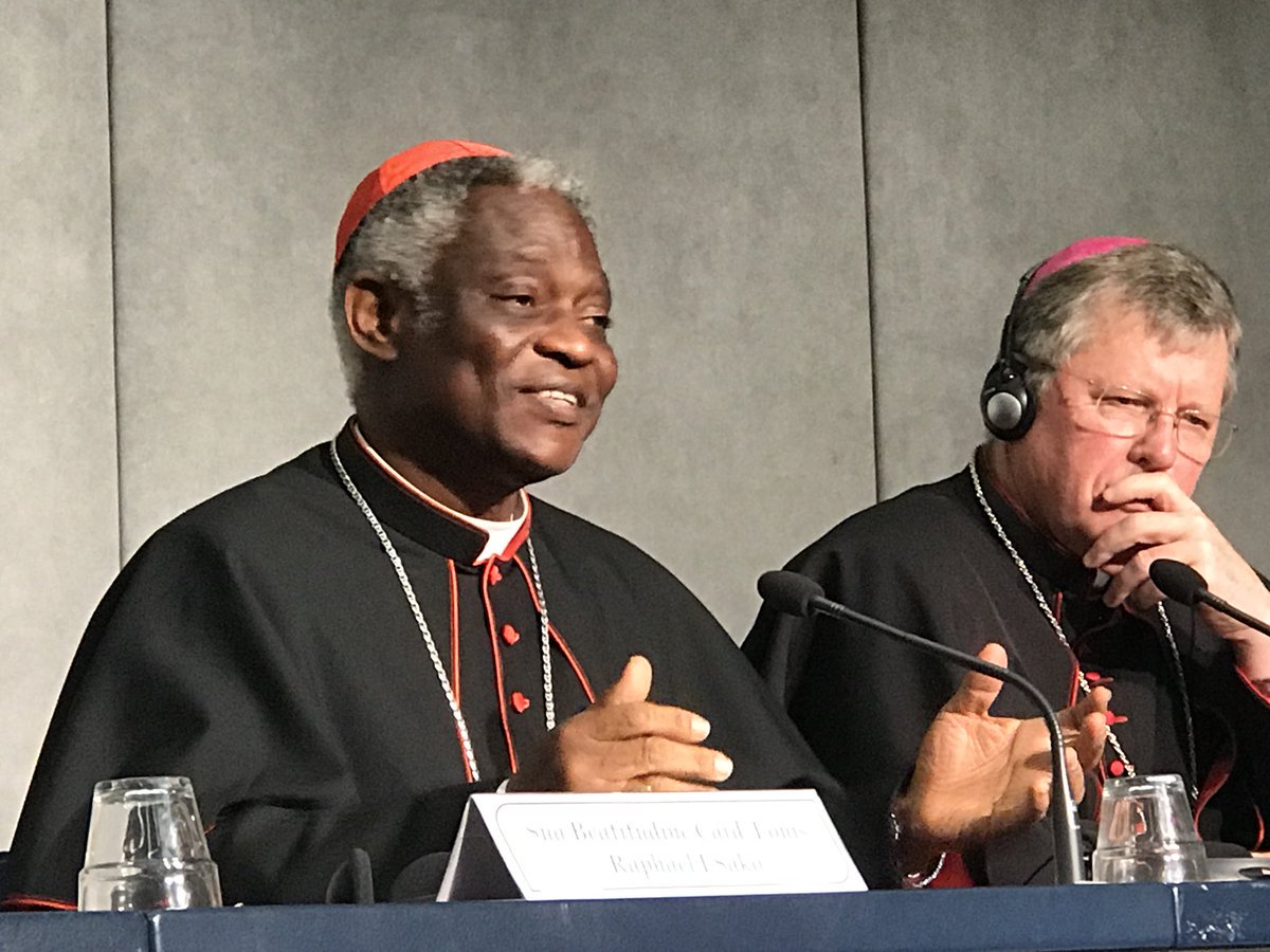 VaticanNews's tweet photo. Card Turkson: The #Church, all of us, need a “manual of life.” And this guide is precisely what we are trying to produce at #Synod2018, with the active contribution of #YoungPeople. #Synod2018Live https://t.co/G0X4DKXkxN