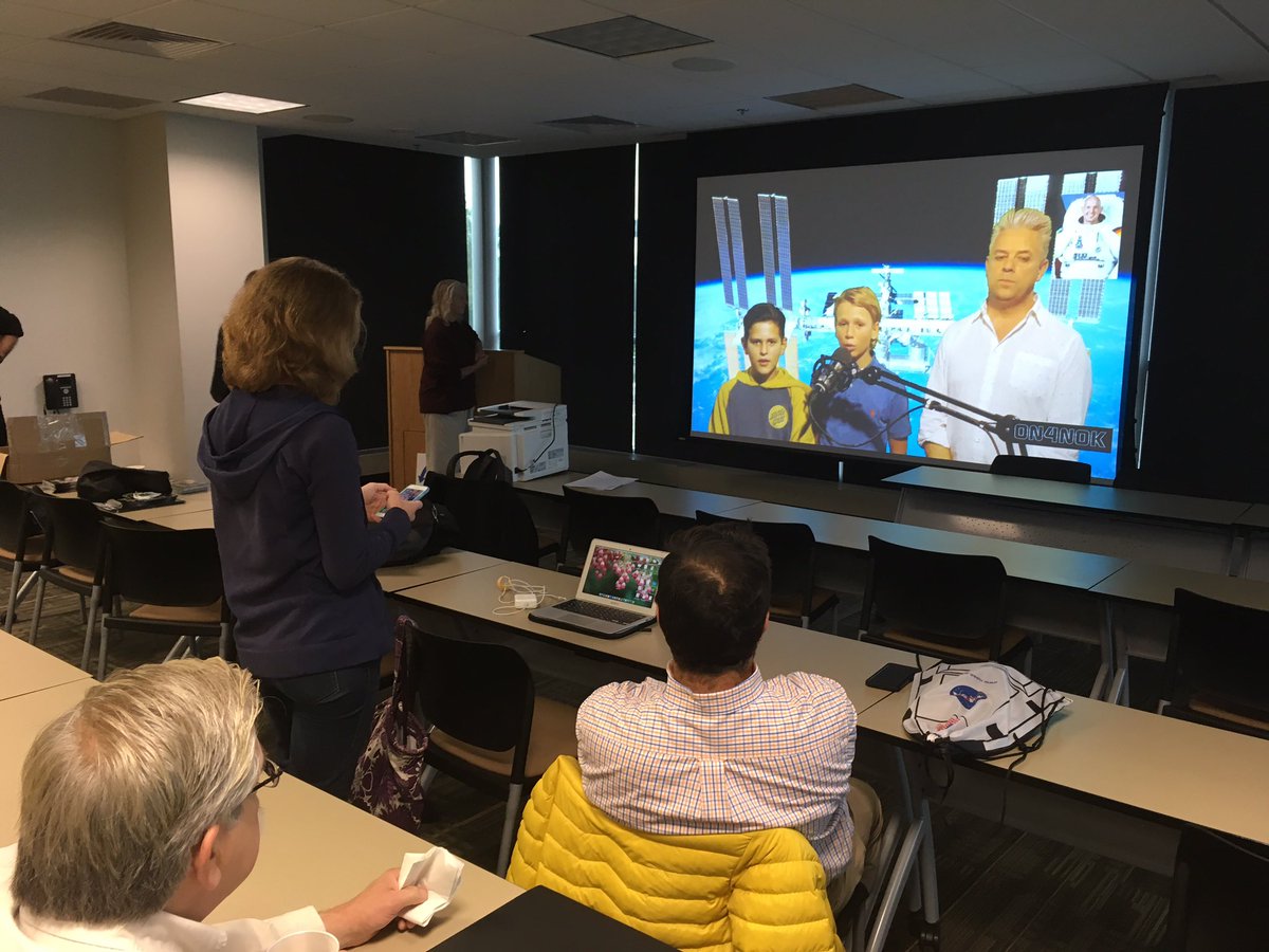 ISS Ham on Twitter: "Starting our day by watching a live stream of the  #ARISS contact with Belgium.… "