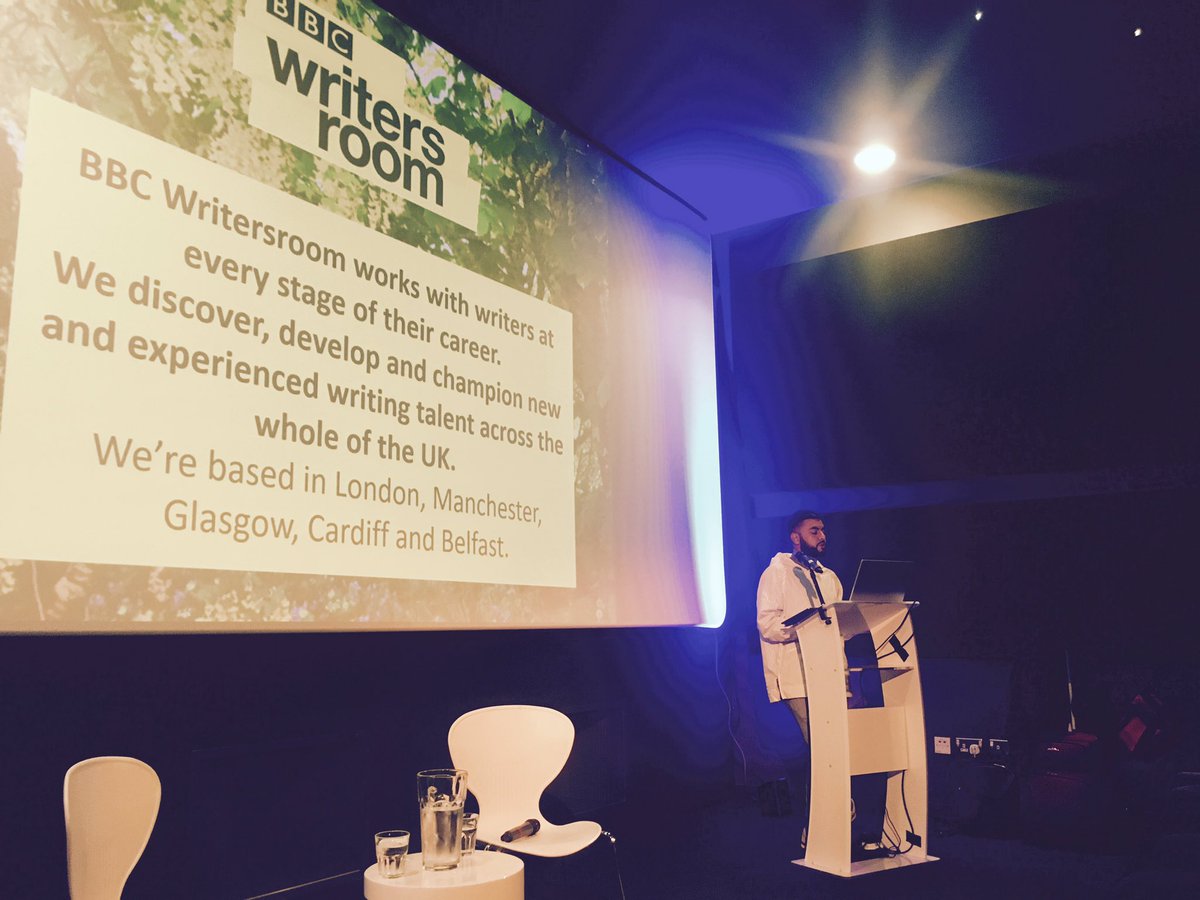 MelRodrigues01's tweet photo. "You're selected on the originality of your voice - not your background" Exciting session @tynesidecinema with @bbcwritersroom #UsmanMullan explaining how scripts get selected &amp; sharing vast resources 4 new #writers on website. Check it out!  https://t.co/rMh7Ac3X4T #DigiCities💡 https://t.co/VzHKaYVNHh