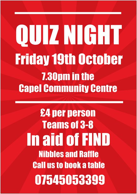 PLCBusiness's tweet photo. Join us this Friday at our Charity quiz night in aid of FIND https://t.co/faabGq8lkN