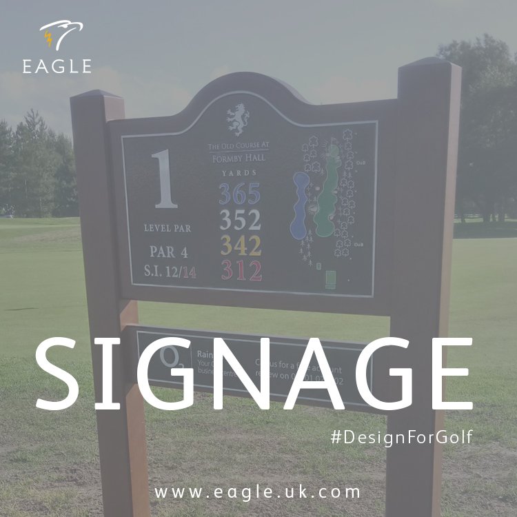 eaglegolfuk's tweet photo. @eaglegolfuk manufactures bespoke Golf Club signage solutions to ensure that the customer journey creates the right kind of impression.. https://t.co/c4DPfDhn5j #DesignForGolf #GolfWayfinding https://t.co/BKldC376SM