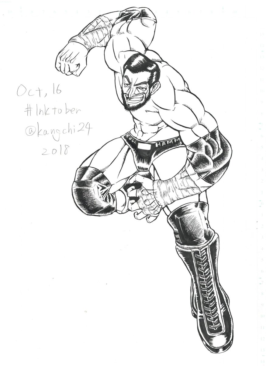 Kangchi's tweet photo. Wede Barrett
#Inktober2018
#Inktober
#WWEfanart
#WWE
#Nexus
#BNB
#KingBarrett
#BullHammer https://t.co/vT0mD8eidI
