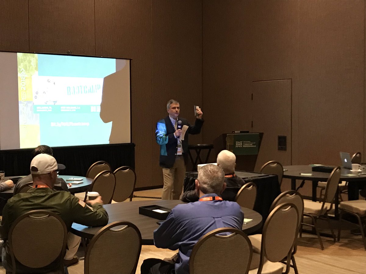 .<a href="/PeterFarno/">Peter Farno</a> kicks off Tuesday morning at #nalplandscapes w/ the Lawncare Summit - hot topics for the day are #mosquitoes, turf problem ID, urban nutrient run off &amp; #pollinators Great to partner w/ <a href="/BayerLawn/">Bayer Lawn</a> &amp; <a href="/the_nalp/">NALP</a> to provide education for lawncare professionals!