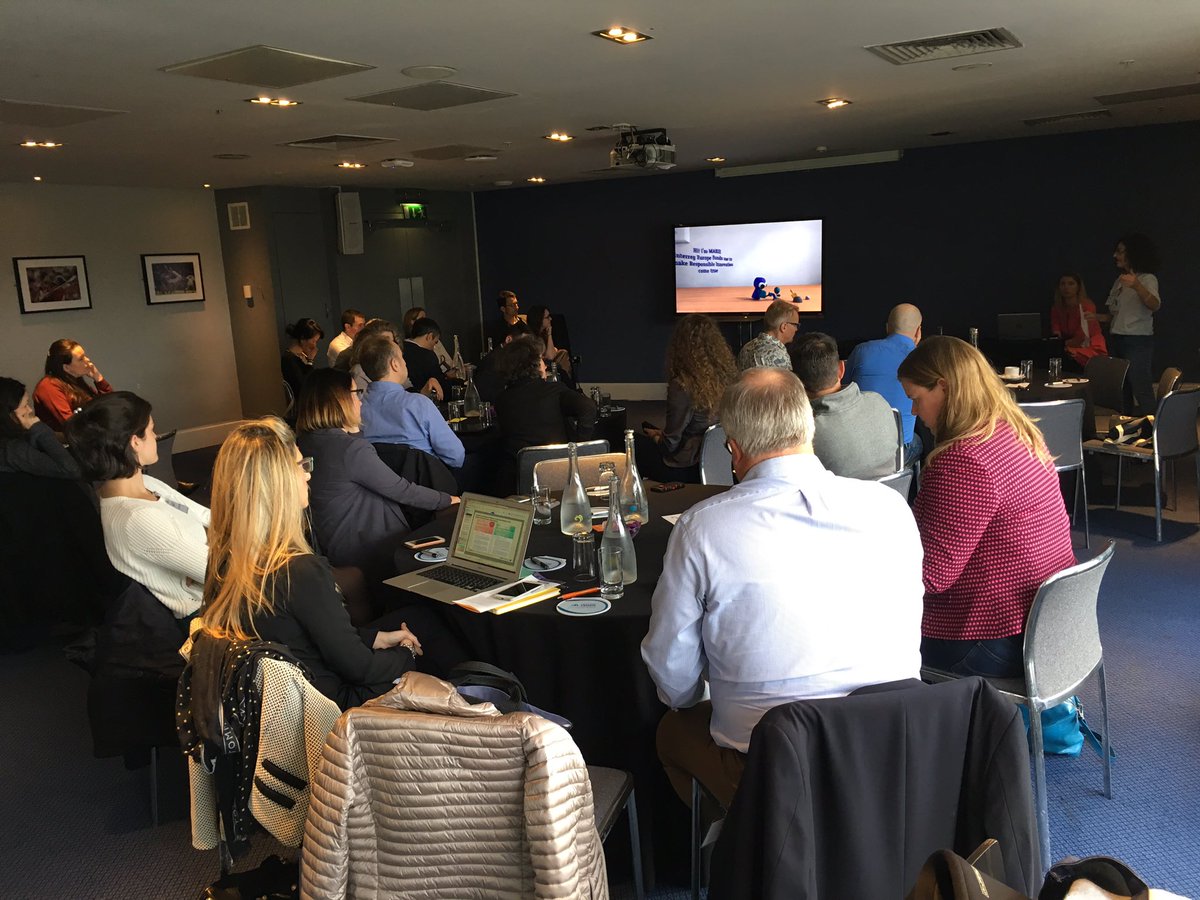 Our <a href="/MARIEinterreg/">MARIEinterreg</a> presented for other European #RRI projects in a workshop at Responsible Innovation Summit. Together we make difference! <a href="/responsibleinno/">RIS Ireland</a>